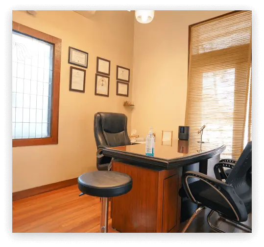 Consultation room at Agelock Skin & Hair Clinic